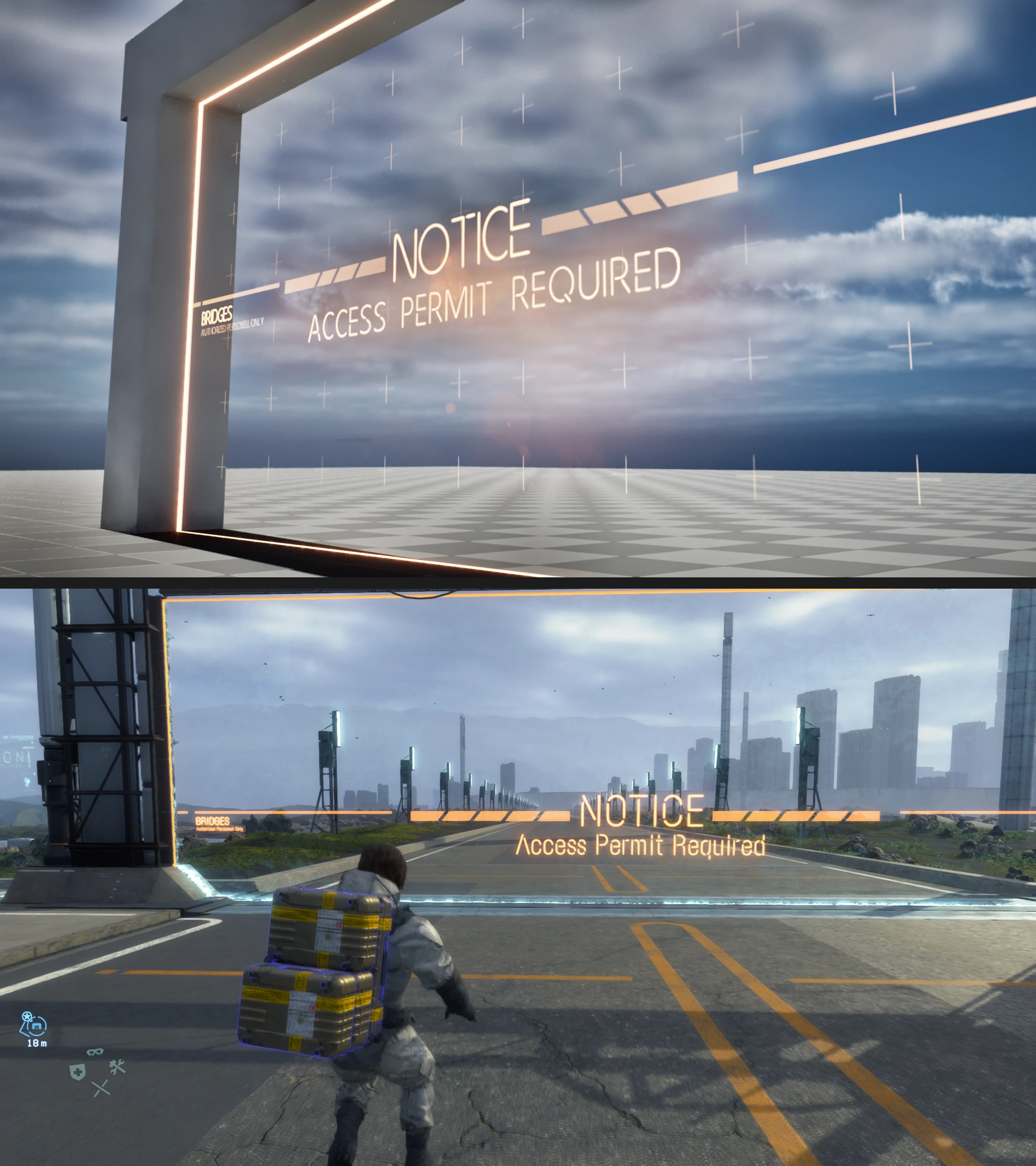 Death Stranding Sci Fi Barrier reference comparison