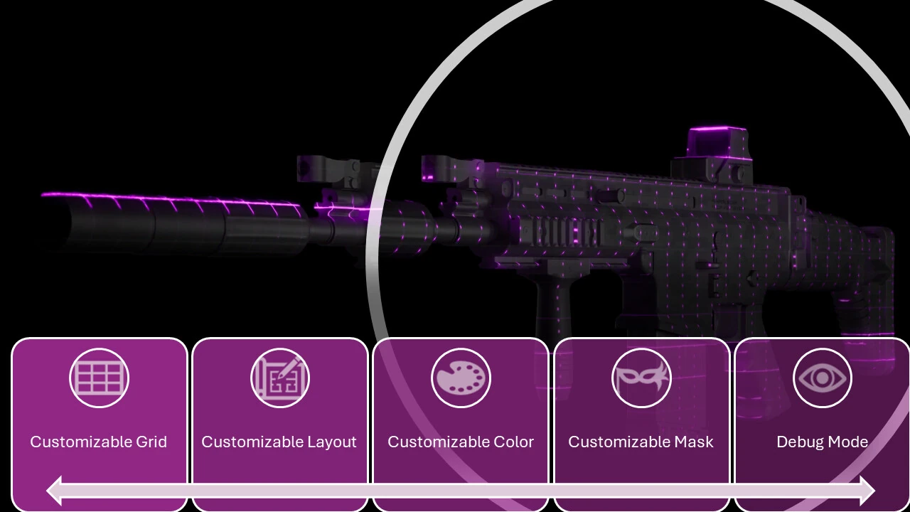 Grid Weapon Shader visual summary